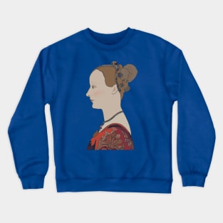 Inspired by Piero del Pollaiuolo’s Portrait of a Woman Crewneck Sweatshirt